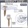 BEIQIYA 50pcs Window Screen Clips, Storm Windows Clips with Screws,