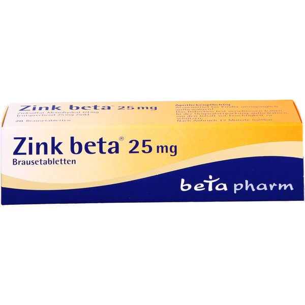 Zink beta 25 mg Brausetabletten, 100 pcs. Tablets