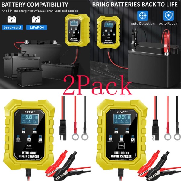Unbranded Car Battery Charger Smart Automatic 6V 12V Maintainer Trickle