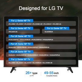 TV Stand Legs Replacement for LG 49 50 55 Inch 49UJ6300 49LJ5550 49LJ550M-UB 49UK6300 50UJ6300 50UK6300 55LJ5500UA 55LJ5550 55LJ550M-UB MAM643660 MEZ64114730 with Screws