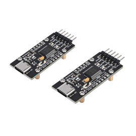 FT232RL USB-C to Serial Converter Adapter - USB 2.0 Type-C TTL Module with CTS/RTS Flow Control, 3.3V/5V Switch, Driver-Free for Windows/Linux/Mac OS (2pcs Pack)