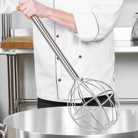 TrueCraftware- 48" Kettle Whip Dome Shape Stainless Steel - Whisk for Whisking Beating Blending Ingredients Mixing Sauces Mixer Stirrer for Whisking Beating & Stirring