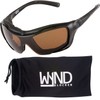 WYND Blocker Polarized Large Motorcycle Riding Sunglasses Sports Wrap Glasses,