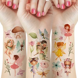Fairy Temporary Tattoos for Kids, Fairy Party Favors, Birthday Party Decorations Supplies, Cute Gifts for Kids Adults Girls Classroom Prizes Rewards
