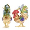 Rooster Trinket Box Embedded Rhinestone Alloy Bright Colors Wide Application