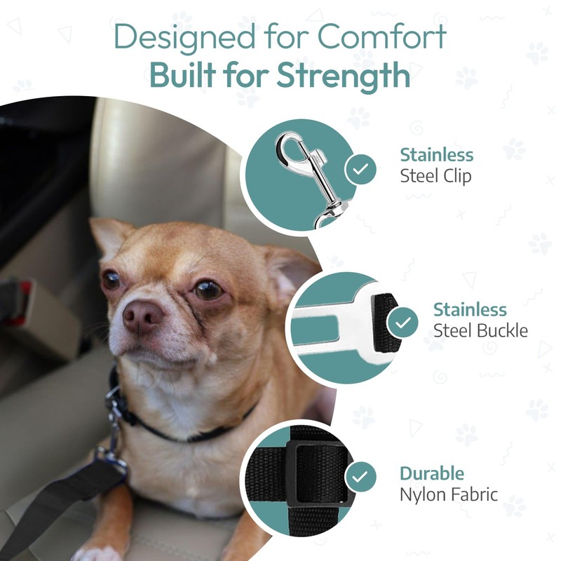 Adjustable Car Seat Belt for Pets - Dog & Cat