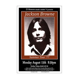 Raw Sugar Art Studio Jackson Browne 1977 Akron Concert Poster