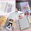Futakuchi Clear Sticker Book, Star Pattern, A7 Mini Binder, 6