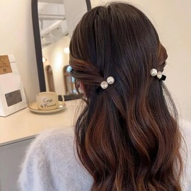 Mini Hair Claw Clips / Classic Hairpins / Imitation Diamond & Pearl Styles Hairpin-1 20ea