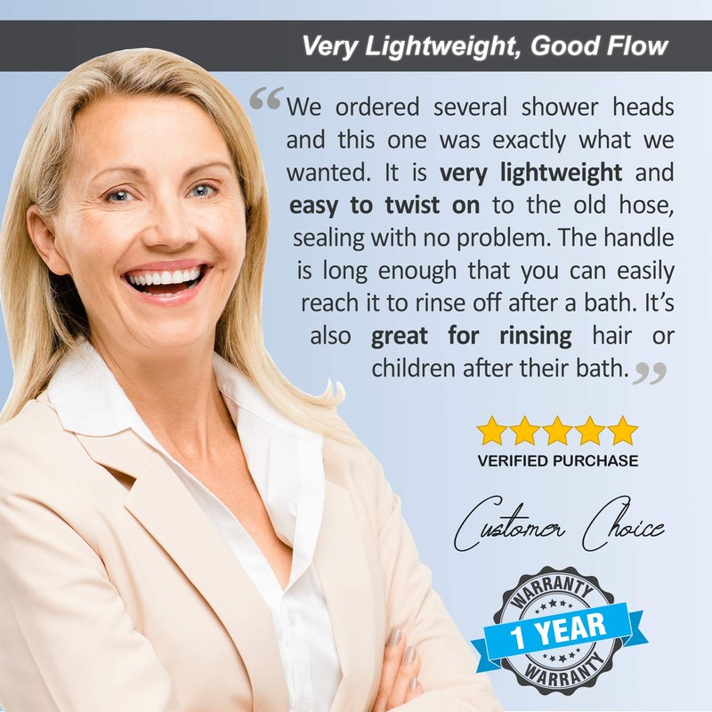 6 Function Luxury Handheld Shower Head - Adjustable High Pressure