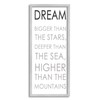 Stupell Industries Dream Bigger Than The Stars Motivational Kids Phrase,