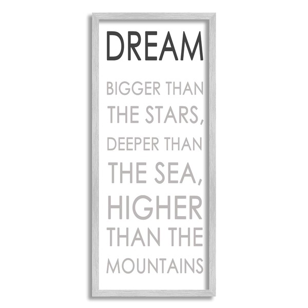 Stupell Industries Dream Bigger Than The Stars Motivational Kids Phrase,