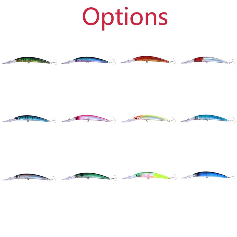 ABS Plastic Fishing Lure with Barbed Hooks Lifelike 3D Minnow