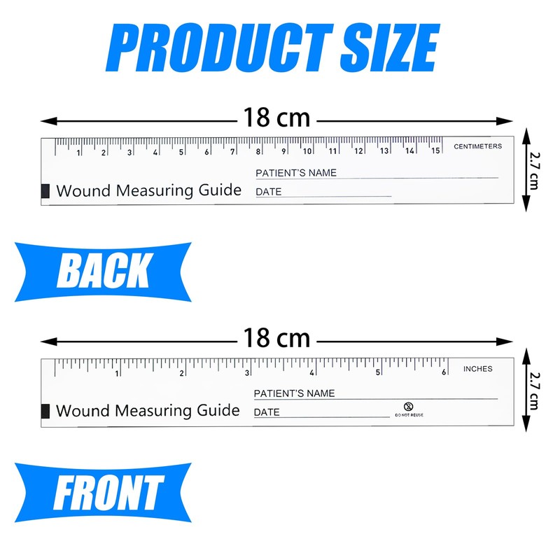 Mevlshcey 100 Pcs Wound Measuring Tape 6 Inch Wound Ruler