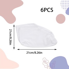 6PCS Moisturising Socks Overnight Breathable Moisture Socks Enhanced Moisturising White Soft Cotton Socks for Moisturising Effectively Relieve Rough Skin for Women Dry Cracked feet and Spa