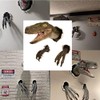Dedjgoo 1 PCS Velociraptor Statue Wall Resin Mount Dinosaur Sculpture