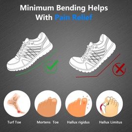 Carbon Fiber Insole 1 Piece, Rigid Carbon Fiber Shoe Insert for Arthritis,Turf Toe, Hallux Limitus, Rigidus, Foot Fractures, Mortons Neuroma Graphite Insole, Alternative to Post Op Shoe 260mm