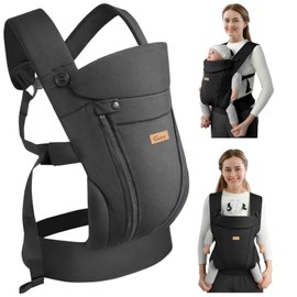 CUBY Upgrade Zipper Belt Ergonomic Baby Carrier Size Wraps Carrier 3D Air Mesh Adjustable Head Neck Support Newborn Toddler Carriers Front Backpack Easy-to-Use Up to Aged 3 Years 44LBS