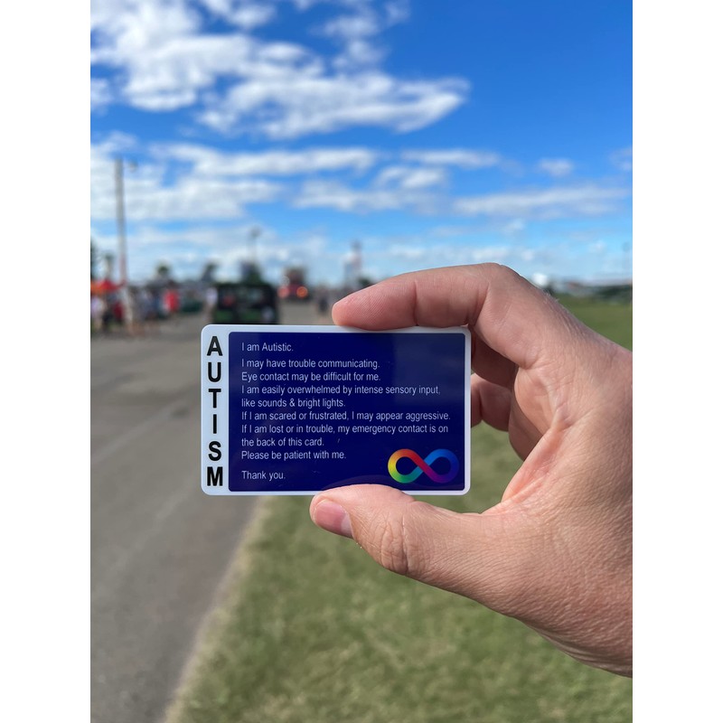 Autism Alert Card | ADHD Awareness Cards Infinity | Write