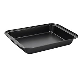 QILEMI Deep Baking Tray for Oven, 1 Piece, Rectangular Baking Tray, 31.5 x 22 x 5 cm, Made of Carbon Steel, Oven Tray, Scratch-Resistant and Non-Stick Coating, Oven Tray, Suitable for Baking and