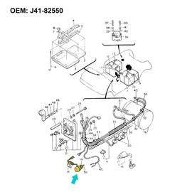 10L0L Golf Cart Stop Switch Assembly for Yamaha G&E(1985-1994) G2-G9 Golf Cart Accessories Golf Cart Stop/Go Switch Part Number J41-82550-02 G2-G