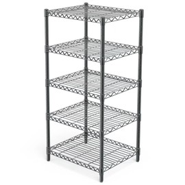 AHEONLAR 5 Tier Grey Storage Racks and Shelving - Heavy Steel Material Pantry Shelves - Steel Organizer Wire Rack, Suitable for Warehouses, Closets, Kitchens…