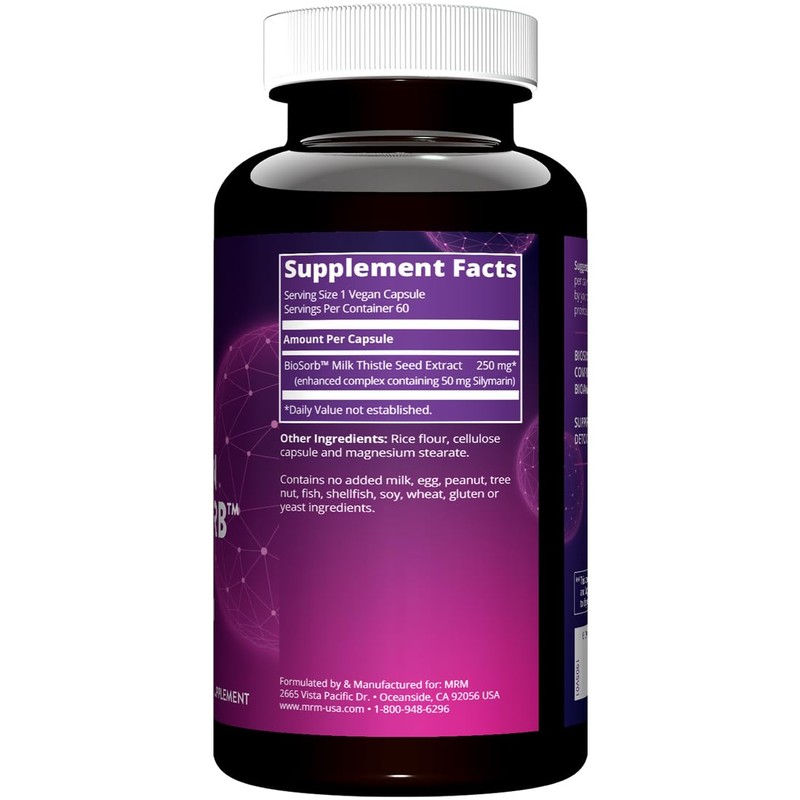 MRM Nutrition Silymarin with Biosorbâ„¢ | Highly absorbable | Antioxidant