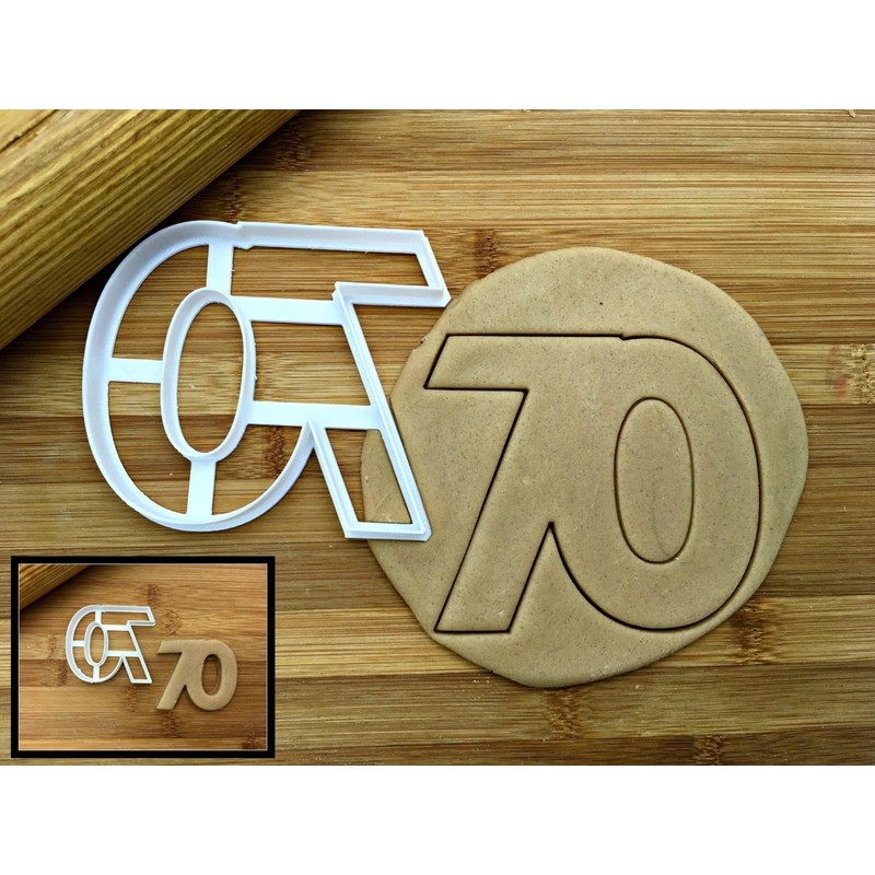 Sweet Prints Inc Number 70 Cookie Cutter - Dishwasher Safe