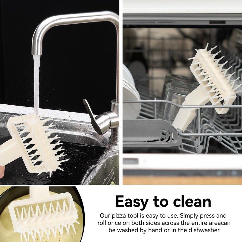 Pastry Lattice Roller Cutter,Pastry Roller with Spikes Pizza Docking Tool,Pizza