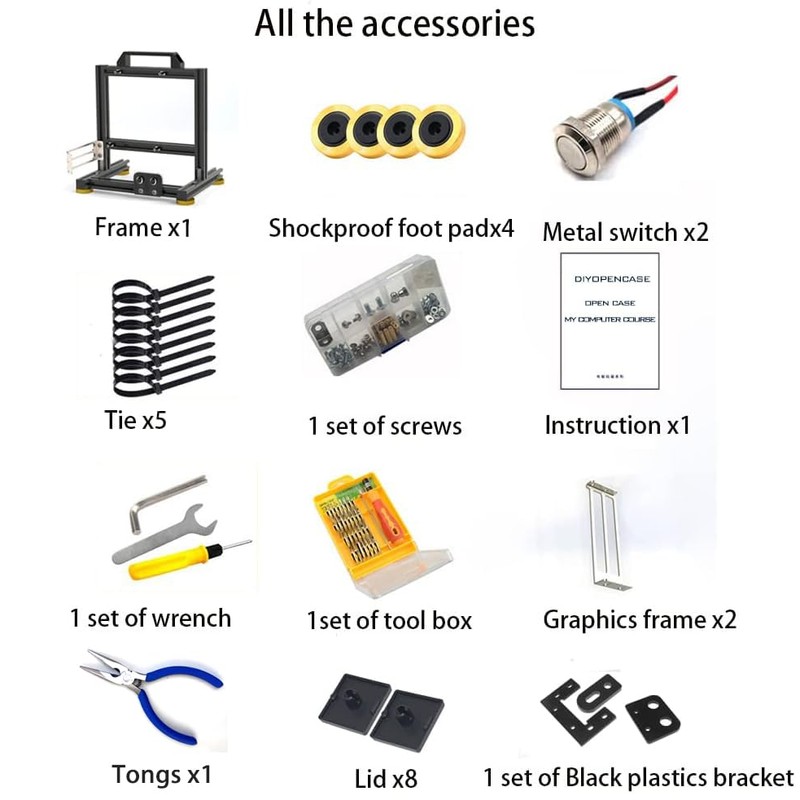 PC Creative Assembly Frame Test Bench，Open Air Frame Case, DIY