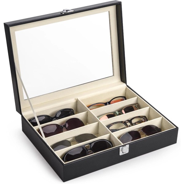 Does not apply Leather Multi Sunglasses Organizer for Women Men,