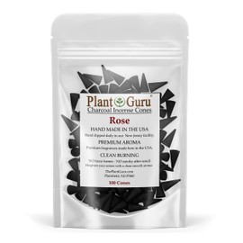 Red Rose Charcoal Incense Cones 1" TOPFLOW - 100 Pack Bulk - Natural Scented Cones Handmade Hand Dipped