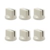 FLEOR 6pcs White Plastic Guitar Amp Knobs Flat Flush Head