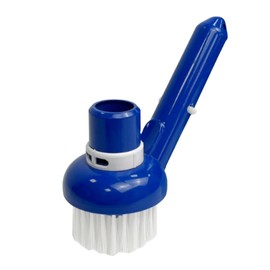 Poolzilla Corner Vacuum Brush with Adjustable Ring, Safe for Concrete and Vinyl, Connects to 1 1/2'' Hoses and 1 1/4'' Telescopic Poles, for Swimming Pools, Spas, Walls, Floors, Steps, and Corners