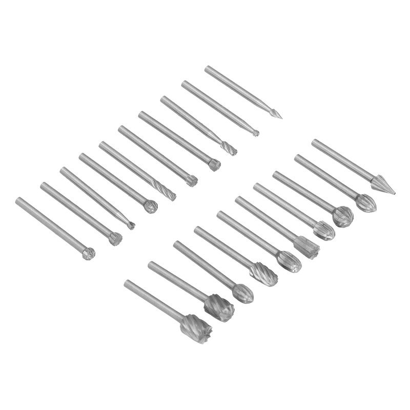 20Pcs High Speed Steel Rotary File DIY Grinding Head Set