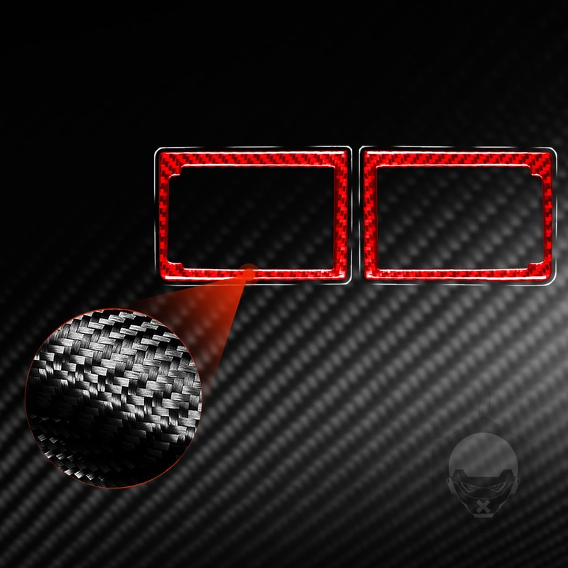 Carbon Fiber Woven Texture Center Console Both Side Air Vent
