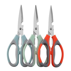 FUUIE Kitchen Scissors Multifunctional Kitchen Chicken Bone Scissors Stainless Steel Household Barbecue Fish Food (Color : Orange)