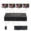 ASHATA 4 Port Smart KVM Switch USB Keyboard Mouse Synchronizer