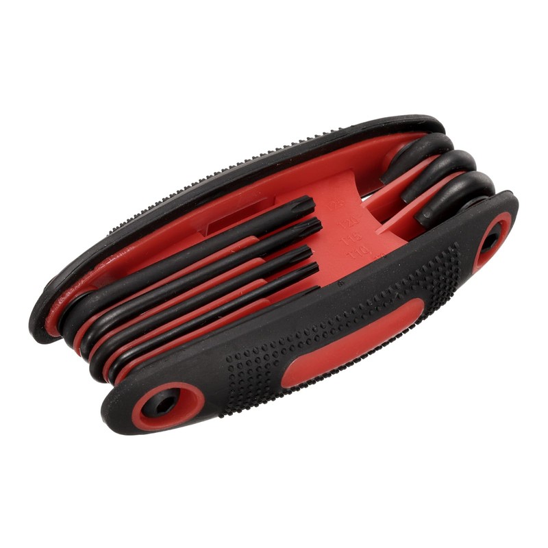 sourcing map Folding Torx Wrench T9-T40 8 in 1 Portable