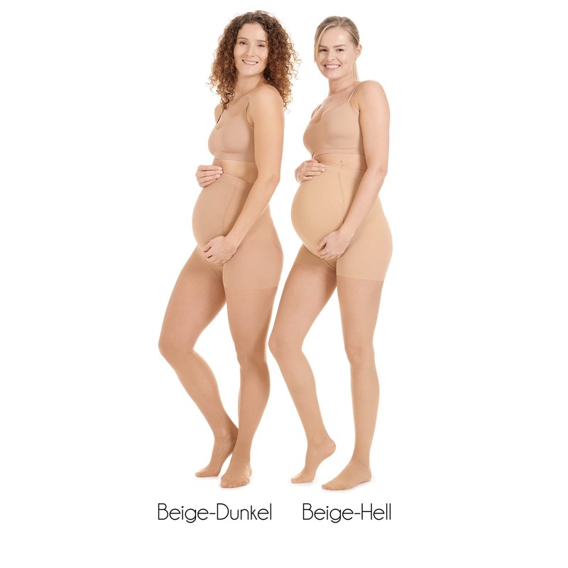 Maternity Tights - 20 Denier Transparent, Matte, Nylon Maternity Tights