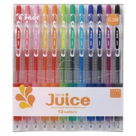 PILOT Juice Gel Ink Ballpoint Pen, 0.38 mm, 12 Color Set (LJU120UF-12C)