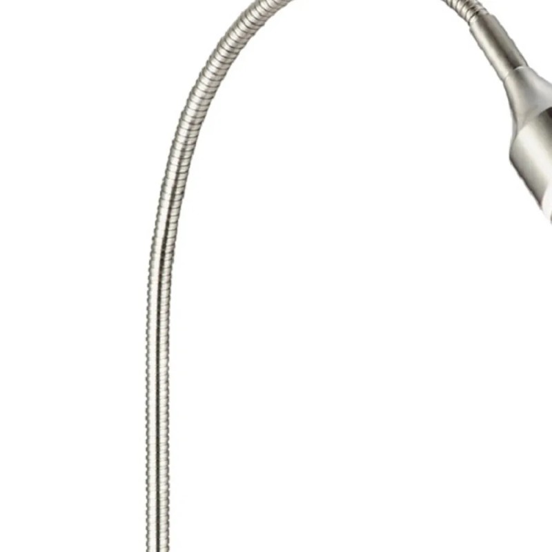 Homeroots Brushed Steel Metal Led Adjustable Desk Lamp
