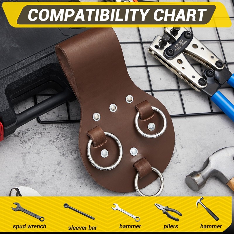 Beeveer 1 Pcs 3 Ring Spud Wrench Holder Sleever Bar