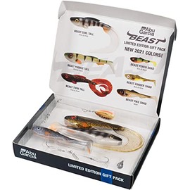 Abu Garcia Beast Complete Soft Bait Fishing Lure Set for Pike Including Hook, Weight and Spinner Bait. Gift Box for Pike Fishing with Ready to Catch Lures, Mixed Sizes
