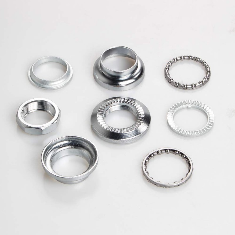 SENQI Silver Colour Iron Bicycle Front Fork Bowl Set 1"-24T22.23027mm