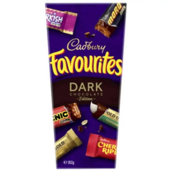 Cadbury Bulk Cadbury Favourites Dark 352g ($15.99 each x 6 units)