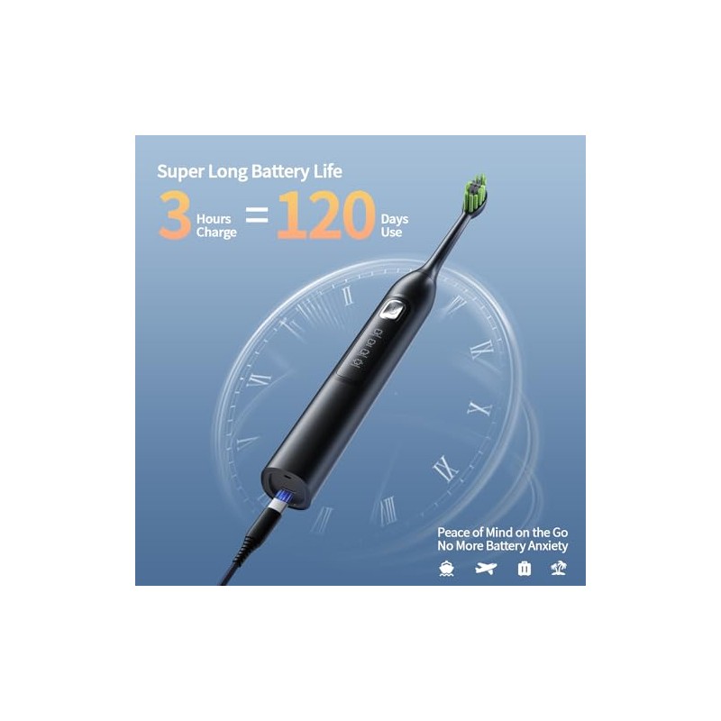 OasiSmile Y05 Cepillo de dientes eléctrico sónico para adultos