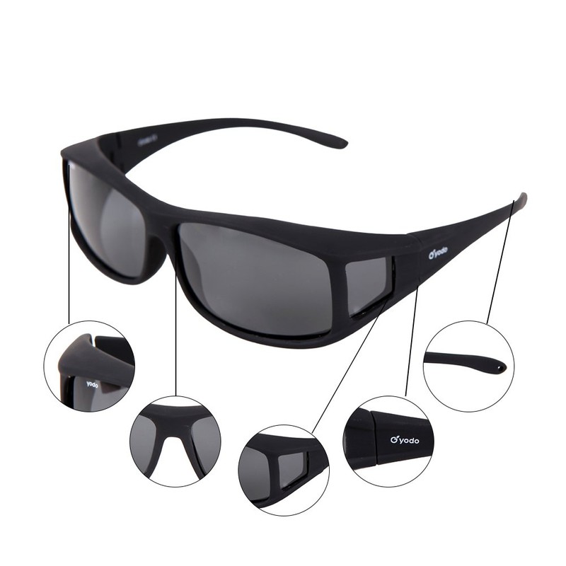 yodo Fit Over Glasses Sunglasses with Polarized Lenses for Men