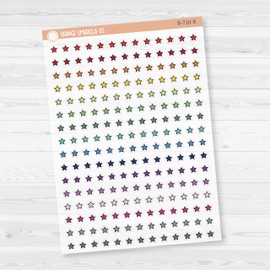 Tiny Star Planner Stickers from Kits | Clear Matte | B-710-CM (Rainbow)