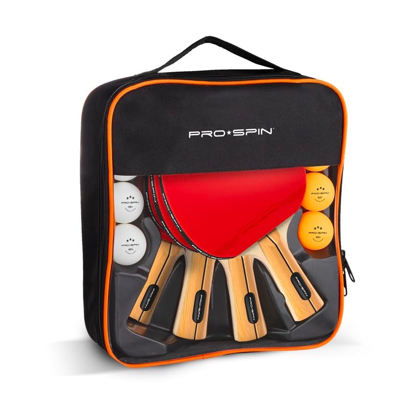 PRO-SPIN Ping Pong Paddles - High-Performance Set with Premium Table